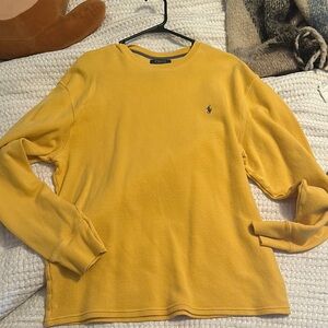 Yellow Long Sleeve Shirt with Logo